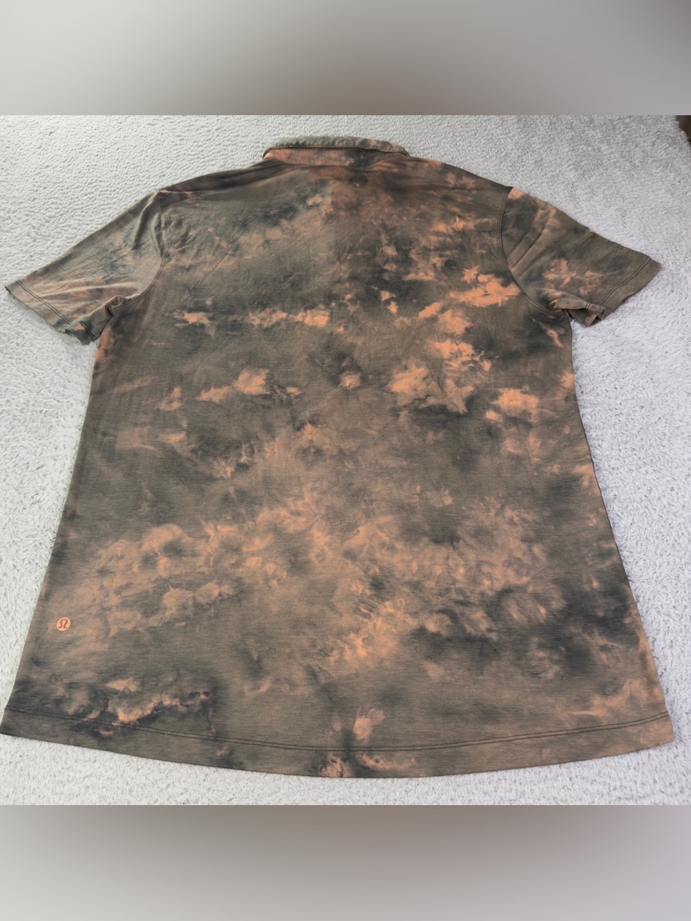 Lululemon Evolution Polo Shirtr Mens XL Gray Colorful Short Sleeve Athletic - Picture 3 of 7